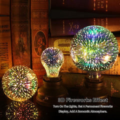 3D Fireworks Decorative Light Bulb Christmas Lights