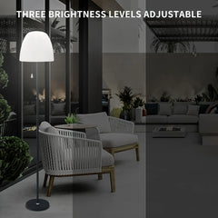 Rechargeable RGB+W Solar Floor Lamp – Remote Control Outdoor Light