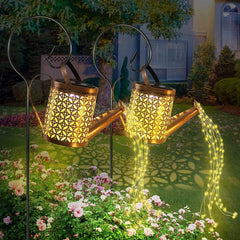Outdoor solar watering can