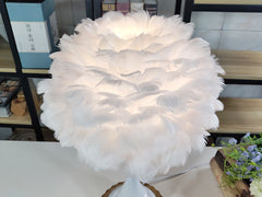 Luxury Feather Table Lamp Bedroom