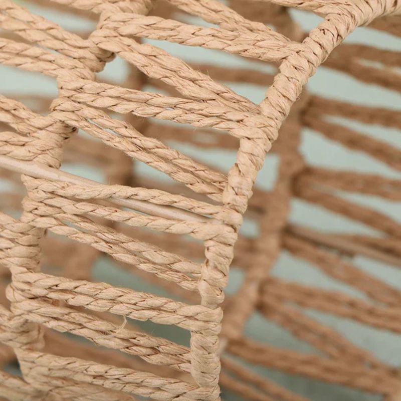 1Pcs Bohemian Rattan Pendant Light – Handwoven Wicker Ceiling Lamp