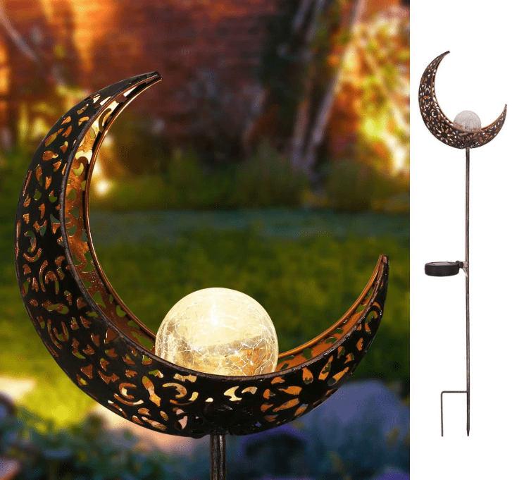 LED Solar Flame Light Metal LED Garden Light