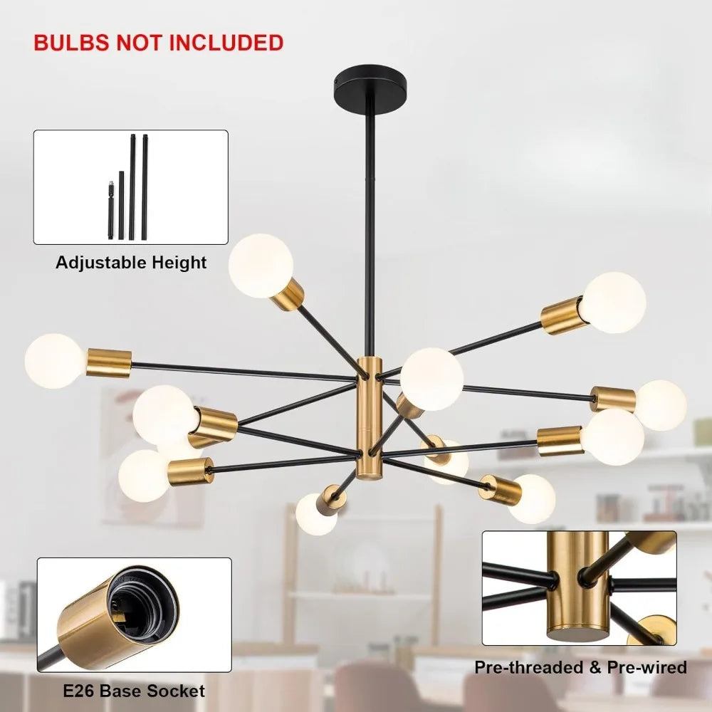 black and gold chandelier

