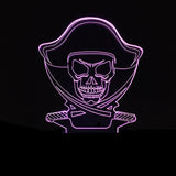 Halloween Skull  Light Acrylic 3D Hologram Illusion Desk Lamp