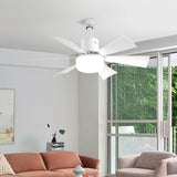 Screw In Ceiling Fan Light with Remote – 6 Blade LED Fan for Bedroom & Kitchen, Light Socket Extender Included