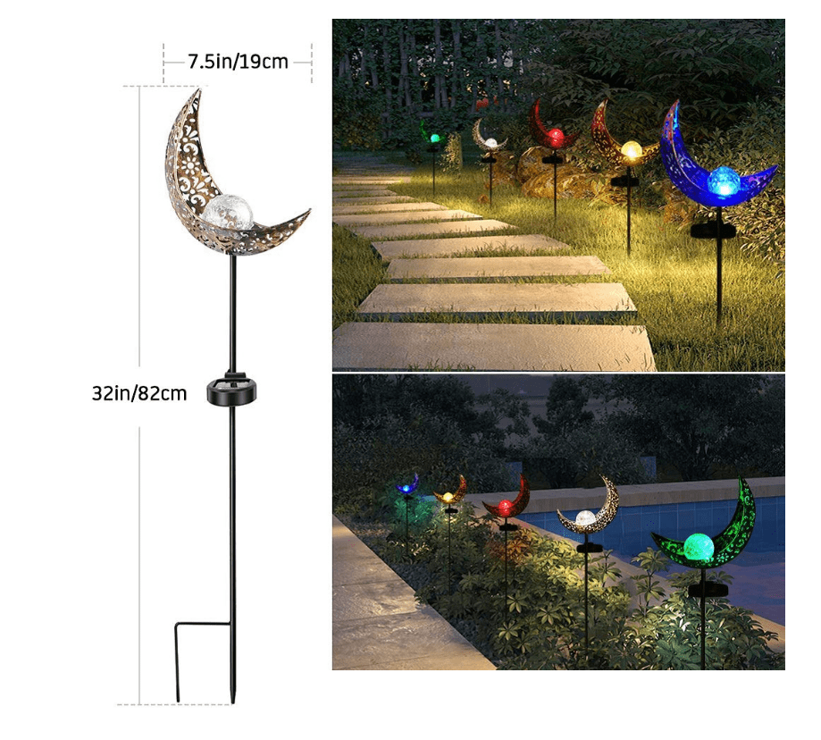 LED Solar Flame Light Metal LED Garden Light