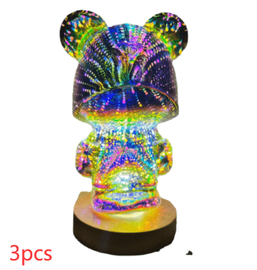 3D Firework Bear Light Luminous Bear Atmosphere Table Lam