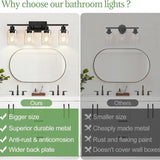 Bathroom Vanity 4 Light Fixture E26 base - Wall Sconce with Glass Shades, Up Down E26 Mount for Home Use