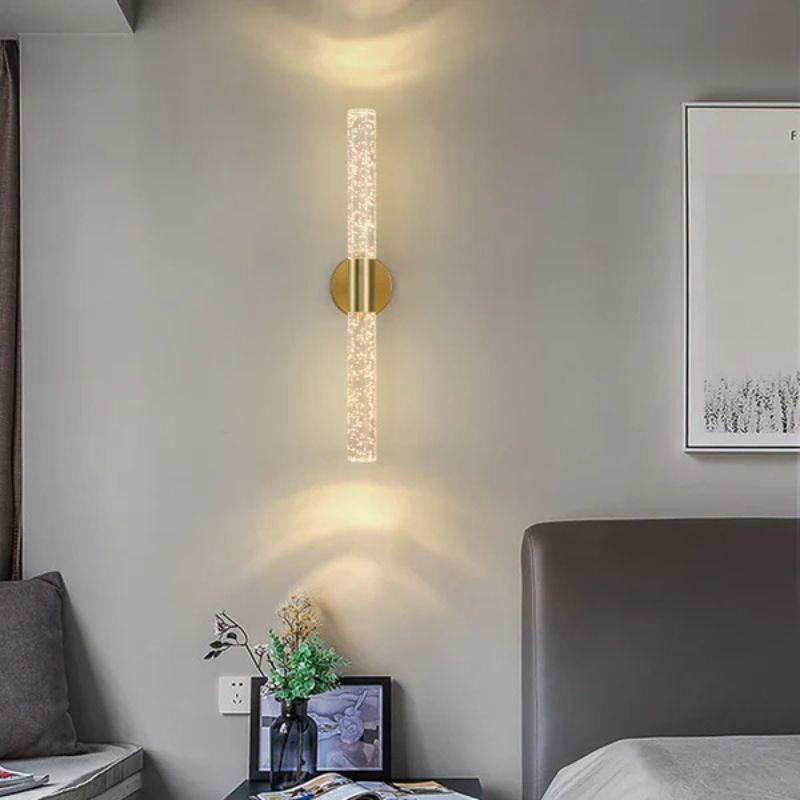 plated crystal wall lamp


