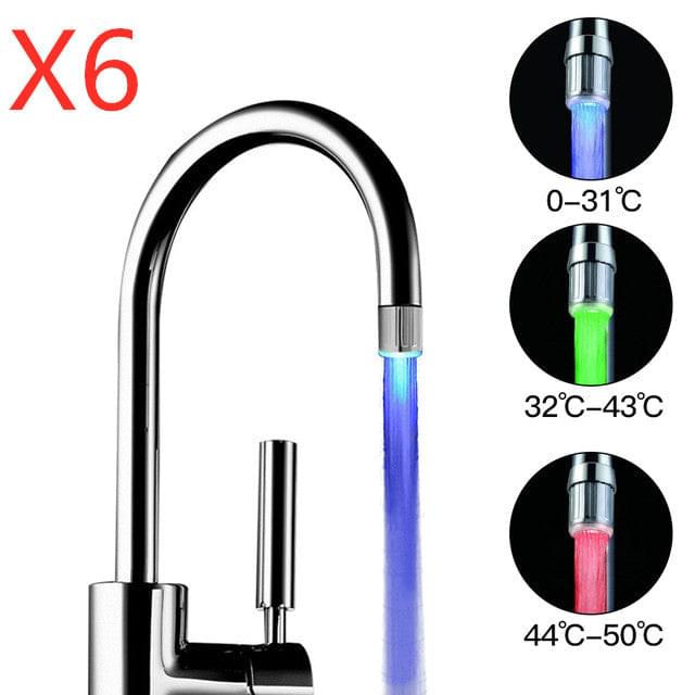 Intelligent LED Temperature Sensitive Faucet Shower 3-Color Light-up