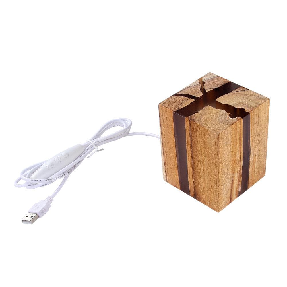 Decorative Wood Brown Color Led Desk Lamp