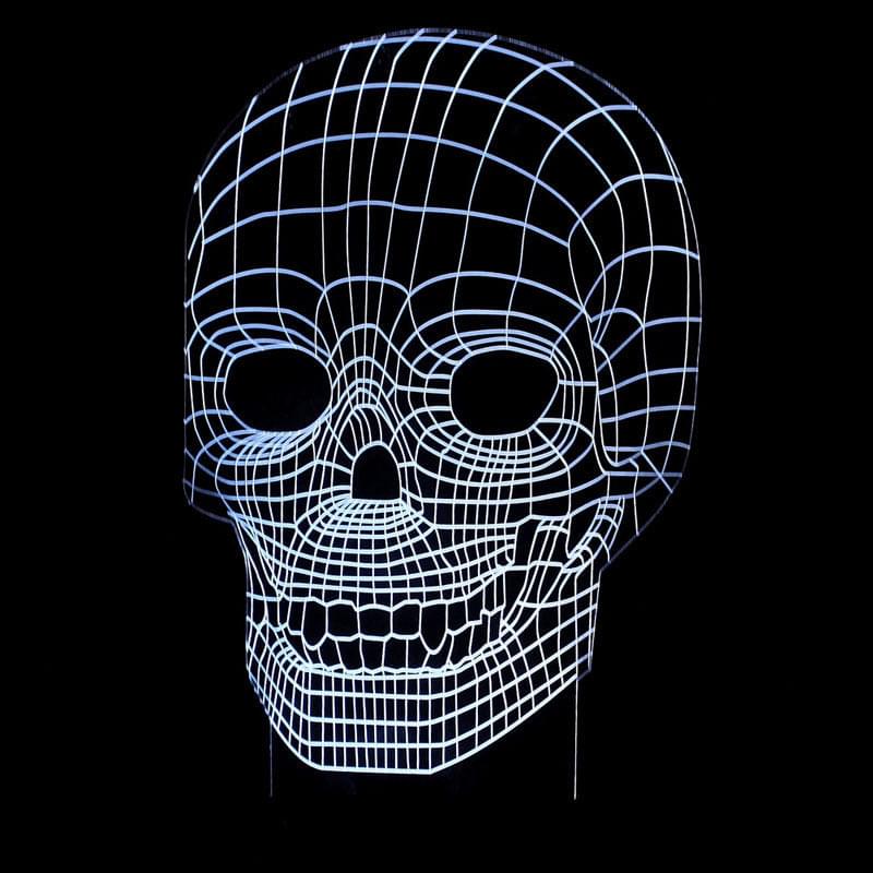 Halloween Skull  Light Acrylic 3D Hologram Illusion Desk Lamp