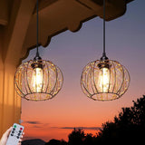 handwoven copper chandelier

