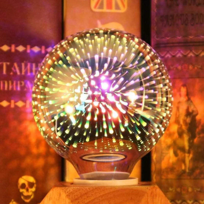 3D Fireworks Decorative Light Bulb Christmas Lights