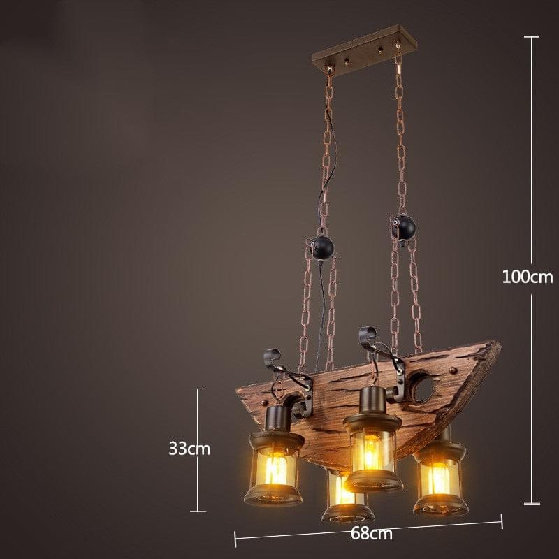 Bar American Chandelier Retro Chandelier Creative Lamp