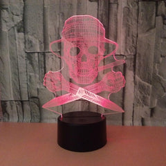 Halloween Skull  Light Acrylic 3D Hologram Illusion Desk Lamp
