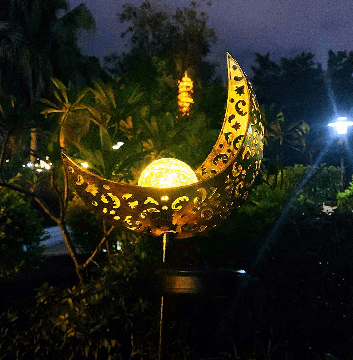 LED Solar Flame Light Metal LED Garden Light
