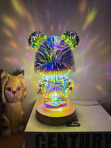 3D Firework Bear Light Luminous Bear Atmosphere Table Lam
