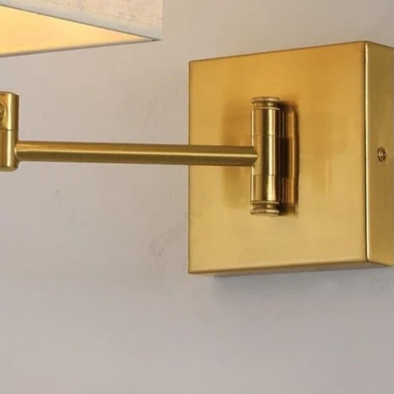 LED Swing Arm Wall Lamp - Adjustable Bedside Light for Bedroom, Hotel, Study
