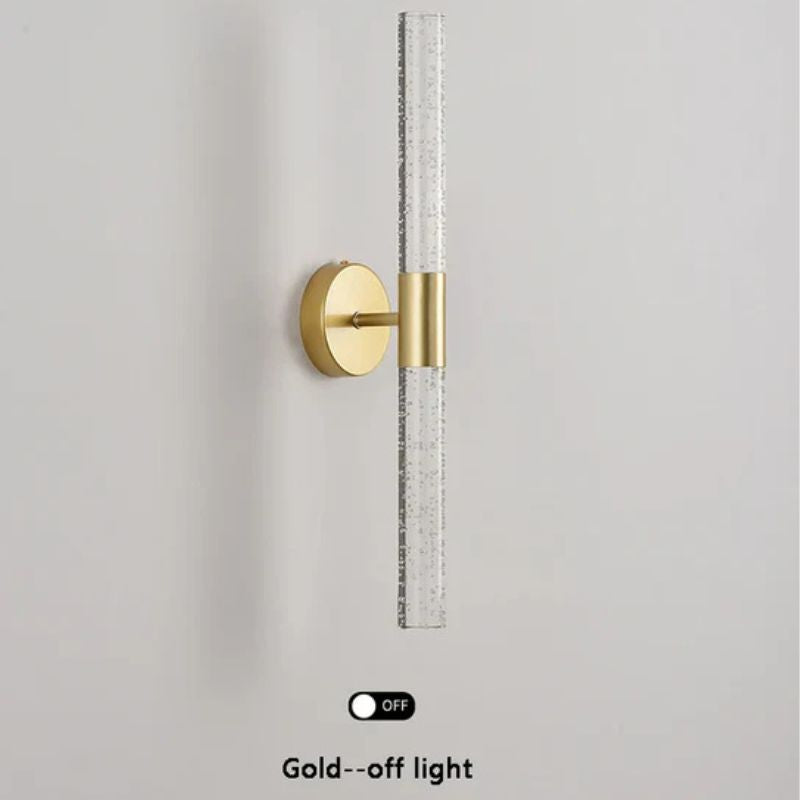 1 Piece Battery Operated Crystal LED Wall Sconce – Rechargeable Dimmable Gold Lamp for Bedroom & Living Room
