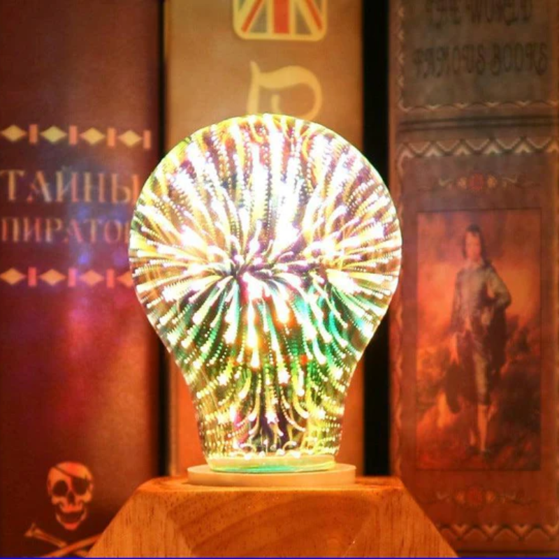 3D Fireworks Decorative Light Bulb Christmas Lights