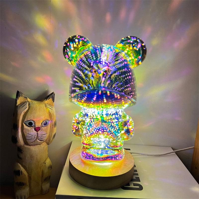 3D Firework Bear Light Luminous Bear Atmosphere Table Lam
