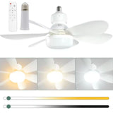Screw In Ceiling Fan Light with Remote – 6 Blade LED Fan for Bedroom & Kitchen, Light Socket Extender Included
