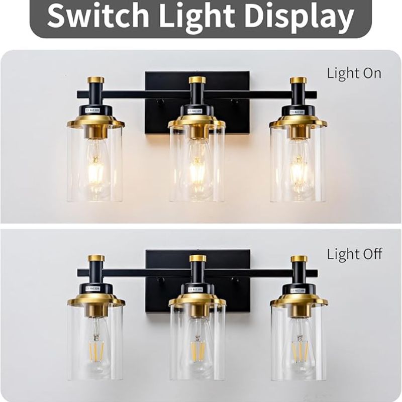 3 Light LED Wall Sconce for Bathroom, Mirror, Vanity