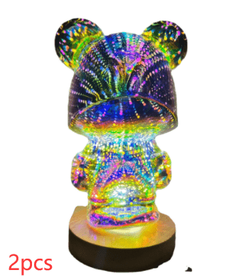 3D Firework Bear Light Luminous Bear Atmosphere Table Lam