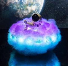 LED Colorful Clouds Astronaut Lamp With Rainbow Effect