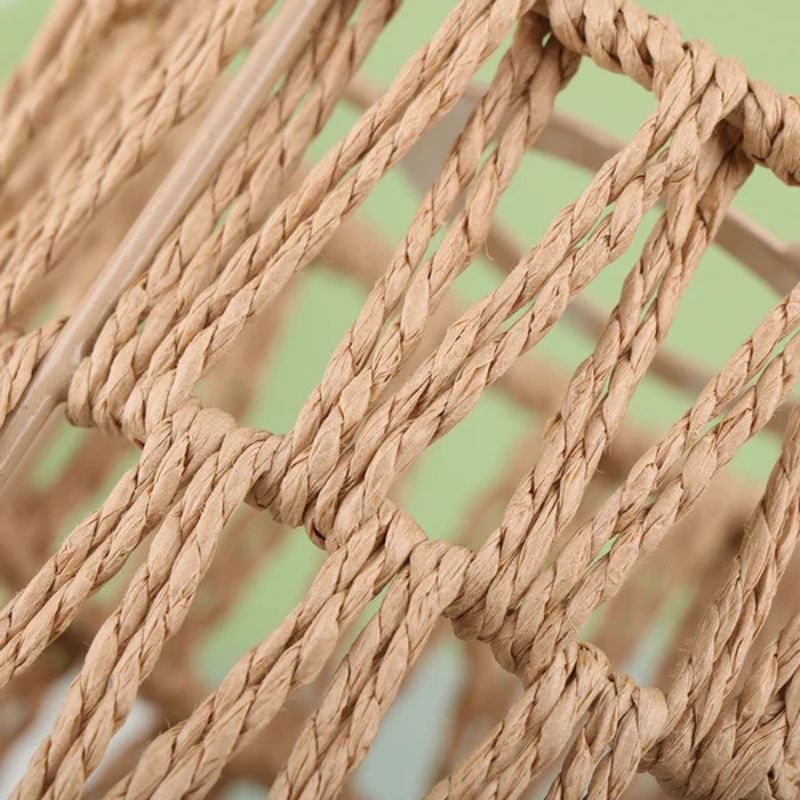 1Pcs Bohemian Rattan Pendant Light – Handwoven Wicker Ceiling Lamp