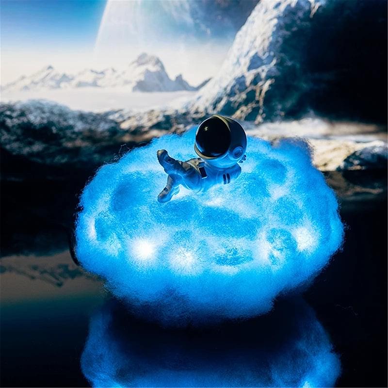 LED Colorful Clouds Astronaut Lamp With Rainbow Effect