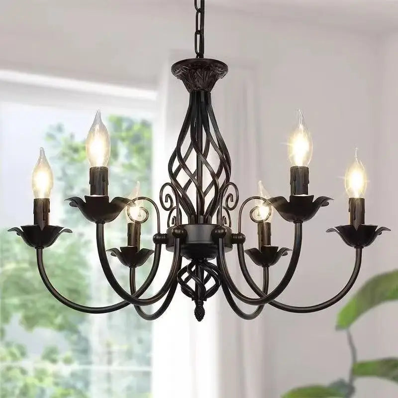  E14 LED Iron Pendant 6 Light