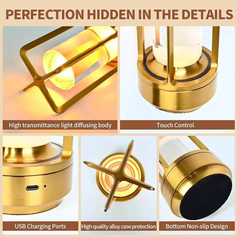 Gold-colored lamp