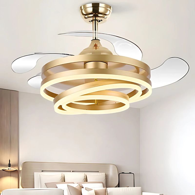 Nordic Ceiling Fan with LED Light 