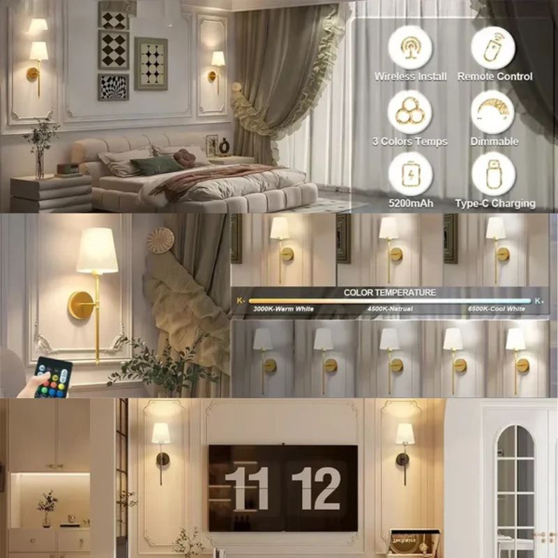 remote control wall sconce

