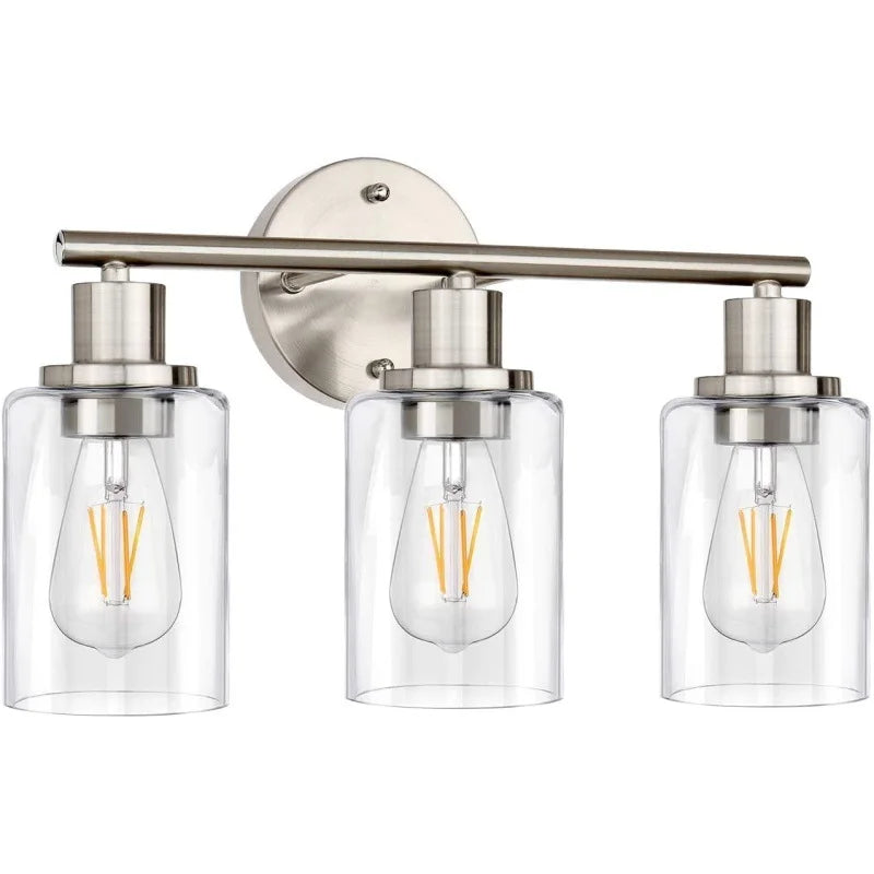 Vintage Triple Head E26 110V Wall Lamp (bulbs not included) – Creative Vanity Mirror Light for Bathroom, Bedroom & Living Room