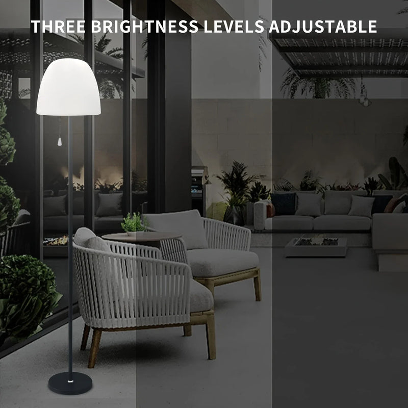 Rechargeable RGB+W Solar Floor Lamp – Remote Control Outdoor Light