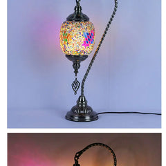 Vintage Handmade Mosaic Lampshade Turkish Moroccan Bohemian Style Table Lamp
