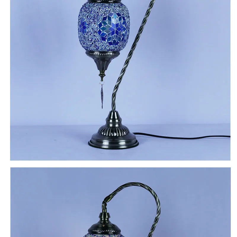 Vintage Handmade Mosaic Lampshade Turkish Moroccan Bohemian Style Table Lamp