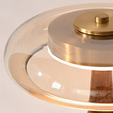 12W Vintage Copper Desk Lamp – Adjustable LED Light with Wooden Base & Glass Shade