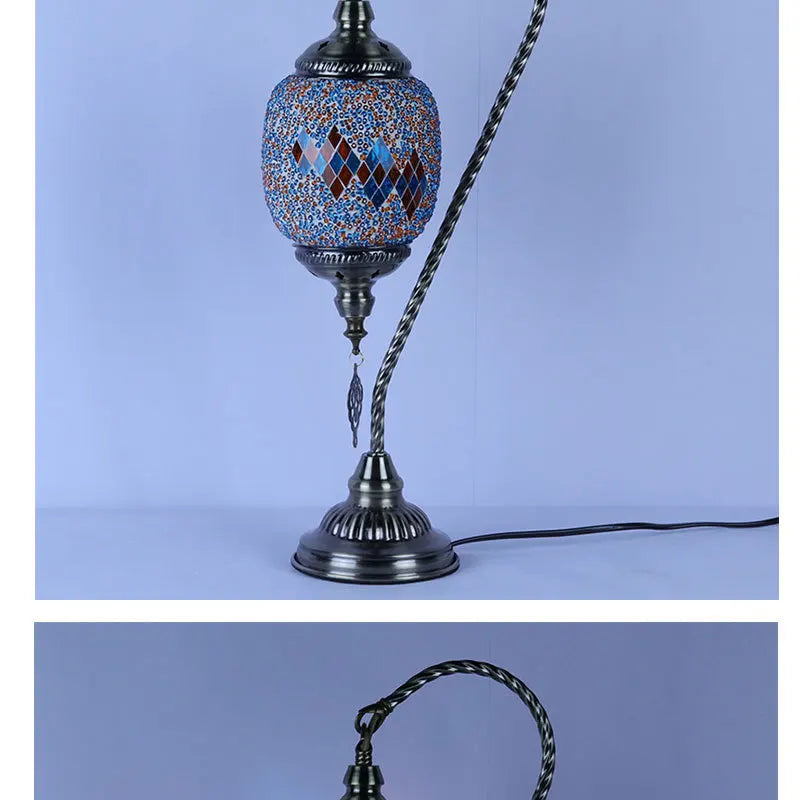 Vintage Handmade Mosaic Lampshade Turkish Moroccan Bohemian Style Table Lamp