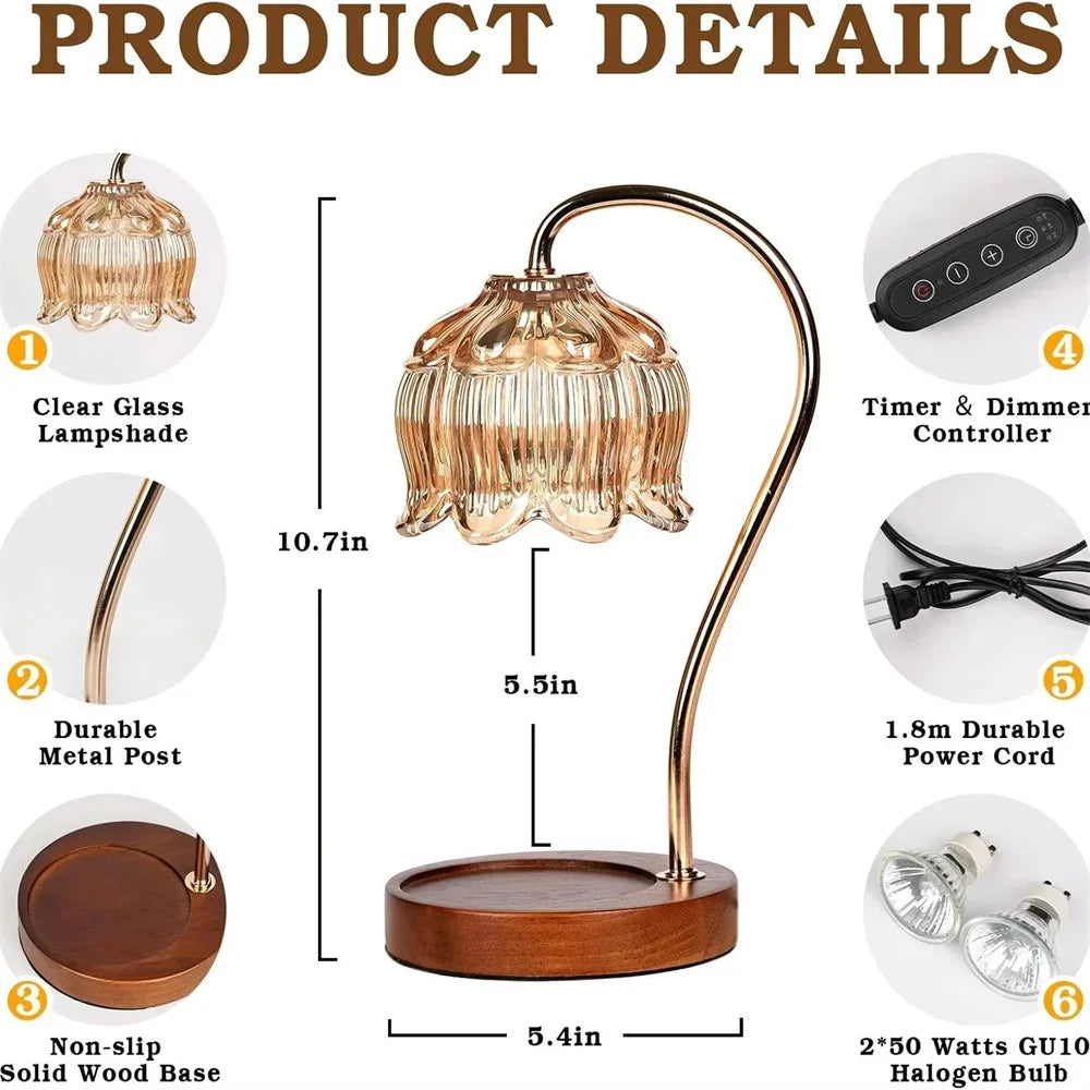 Petal Shape Candle Warmer Lamp