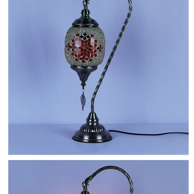 Vintage Handmade Mosaic Lampshade Turkish Moroccan Bohemian Style Table Lamp