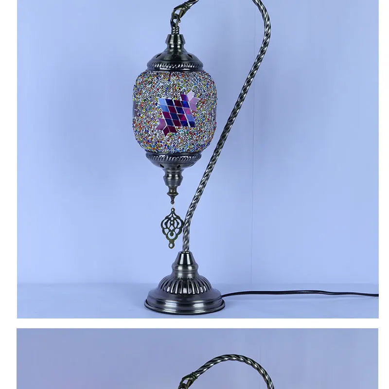 Vintage Handmade Mosaic Lampshade Turkish Moroccan Bohemian Style Table Lamp