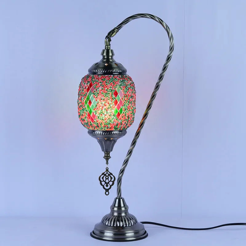 Vintage Handmade Mosaic Lampshade Turkish Moroccan Bohemian Style Table Lamp