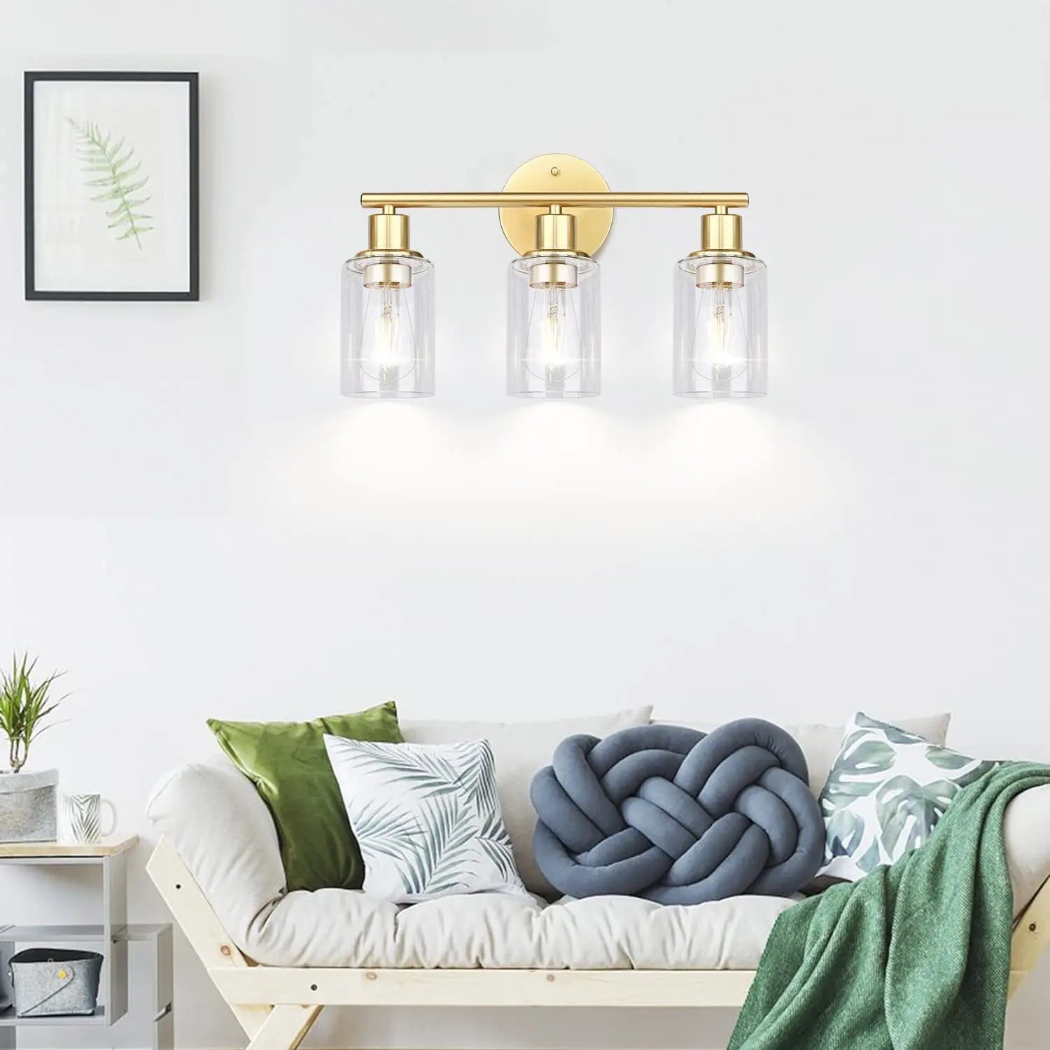 Vintage Triple Head E26 110V Wall Lamp (bulbs not included) – Creative Vanity Mirror Light for Bathroom, Bedroom & Living Room