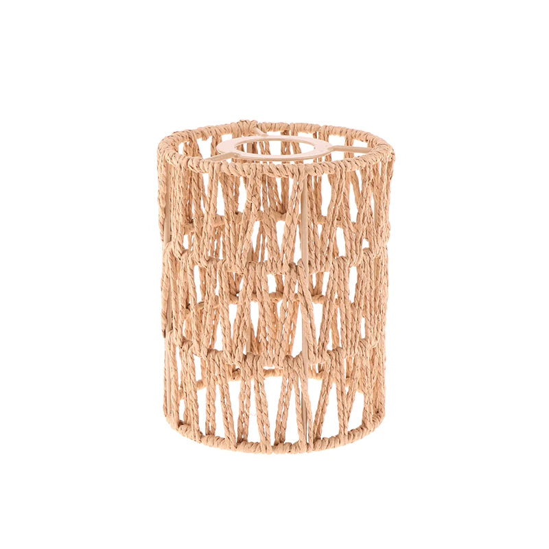 1Pcs Bohemian Rattan Pendant Light – Handwoven Wicker Ceiling Lamp