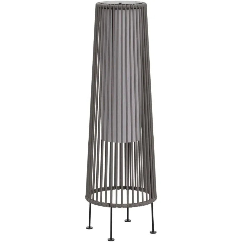 Outdoor Wicker Solar Floor Light 2 Pack - Waterproof Patio & Garden Light