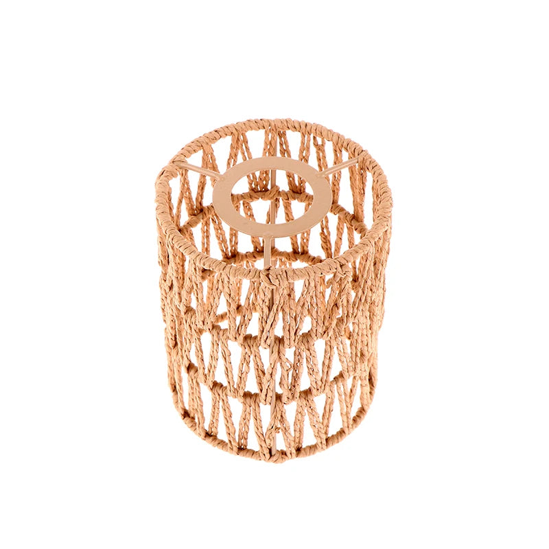1Pcs Bohemian Rattan Pendant Light – Handwoven Wicker Ceiling Lamp